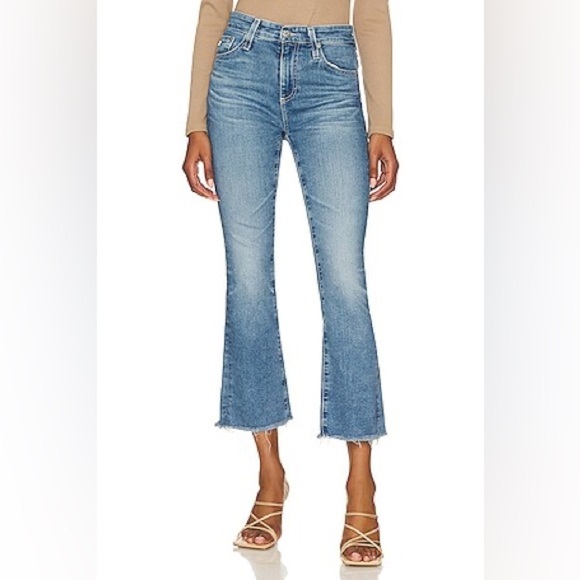 AG Women's Blue Farrah bootcut crop Jeans blue size 25 - Picture 8 of 9